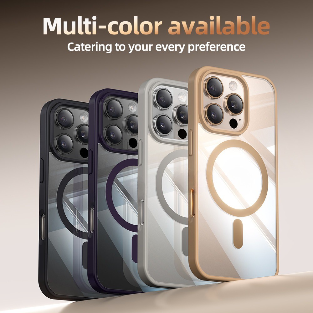 ทะเลทรายไทเทเนียมโปร่งใสแม่เหล็กชาร์จไร้สายกรณีโทรศัพท์สําหรับ ไอโฟน 16 15 14 13 12 11 มือโปร สูงสุด 16บวก 15 14บวกกันกระแทกปกหลังซิลิโคนอ่อนนุ่มล้างปลอก