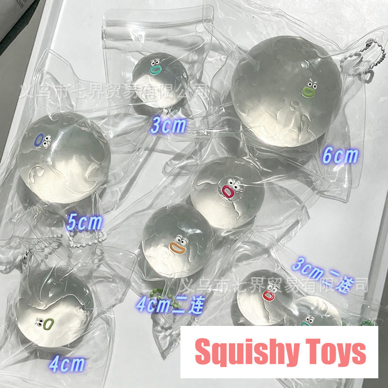 ของเล่นบีบอัด สกุชชี่ Squishy คลายเครียด  Squishy Toy Squeeze Stress Reliever ของเล่น อีโมจิ ใส ลูกกลม น่ารักสุดๆ