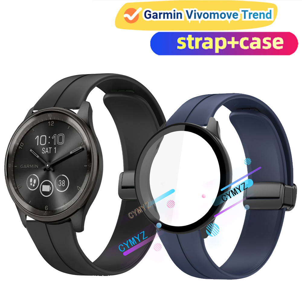 Garmin Vivomove Trend strap สายซิลิโคนสําหรับ Garmin Trend strap สายรัดข้อมือกีฬา Garmin Vivomove Tr