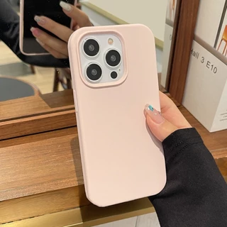 ซิลิโคนเหลวเคสโทรศัพท์สําหรับ ไอโฟน 16 15 14 13 12 11 มือโปร สูงสุด 16 14 15 บวกปลอกป้องกันการลื่นป้องกันลื่นกันกระแทกเคลือบผิวรู้สึกนุ่มปก