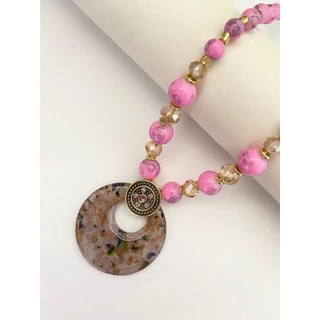 Fashion jewele ชุดเครื่องประดับ สร้อยคอหิน หลากสี แบบเรียบง่าย แฟชั่นเจ้าสาว