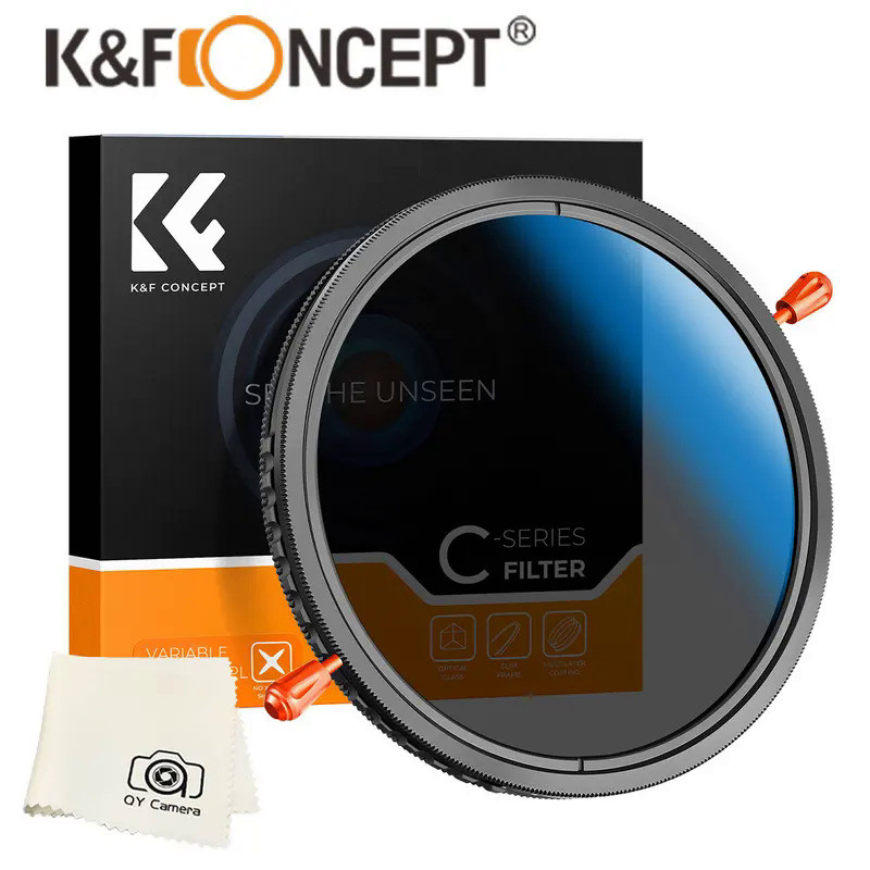 K&F Concept 2 in 1 CPL ND2 ND32 Variable Polarizer Filter 67mm 77mm 72mm 82mm 58mm 67 77 49mm Multif