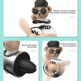 น้ําหอมปรับอากาศในรถยนต์ ตุ๊กตาหมี Pilot Car Air Freshener Air Outlet Wingman ใบพัดเครื่องปรุง Diffuser อุปกรณ์