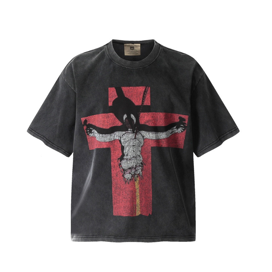High Street Saint New Century Evangelion Second Apostle Digital Direct Spray พิมพ์ Retro Washed เสื้