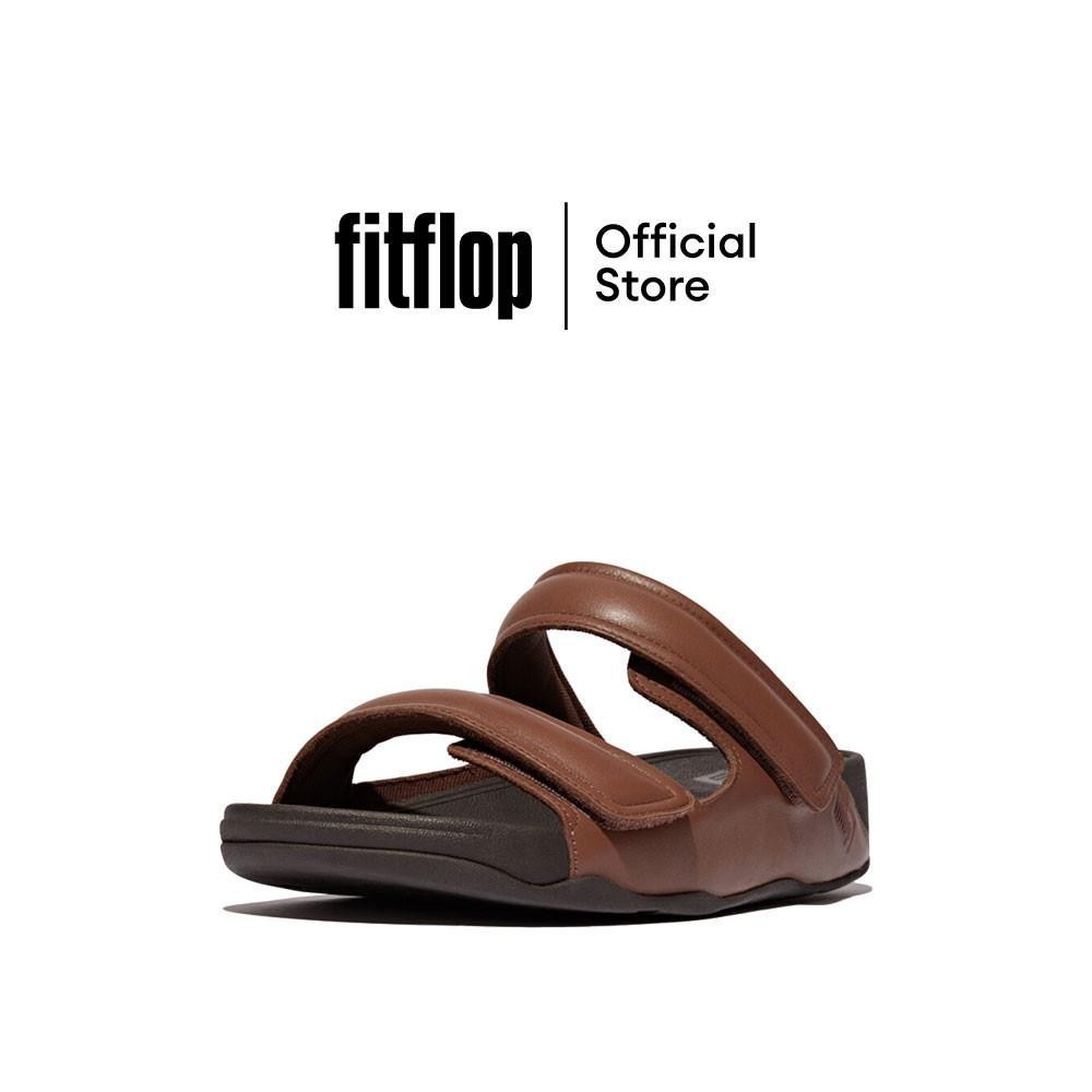 FITFLOP GOGH MOC ADJ. PADDED-LEATHER รองเท้าแตะผู้ชาย รุ่น IN7-864 สี BROWN