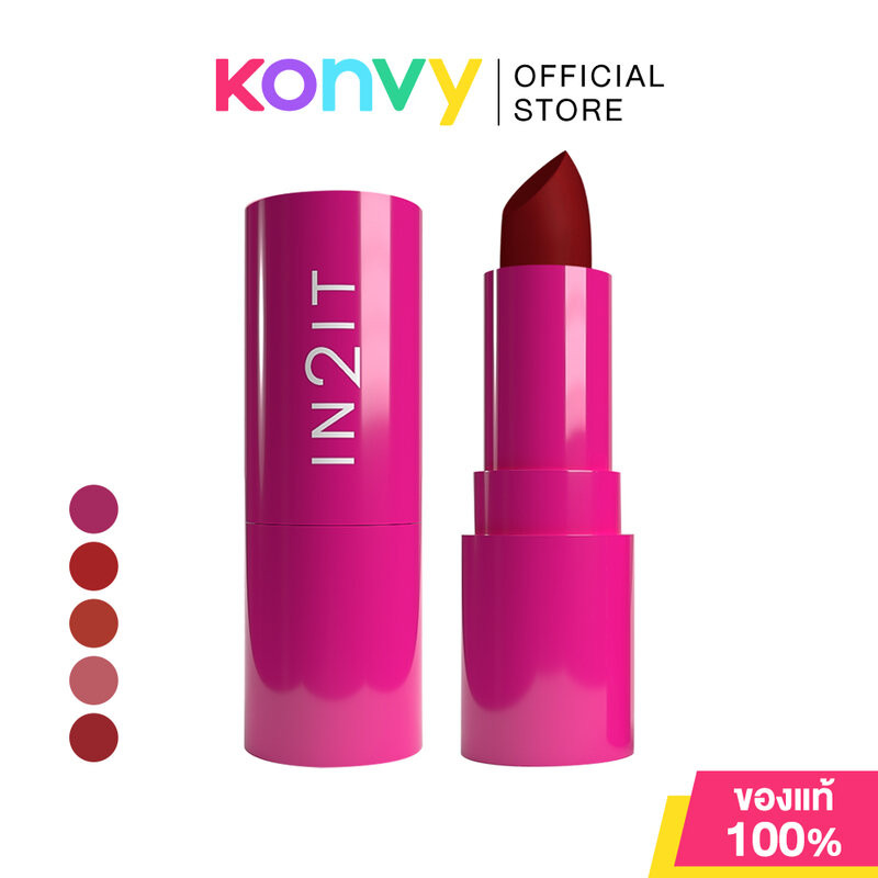 In2It Forever Matte Lipstick 1.5g อินทูอิท ลิปสติกเนื้อกึ่งแมทกำมะหยี่เนียนนุ่ม.