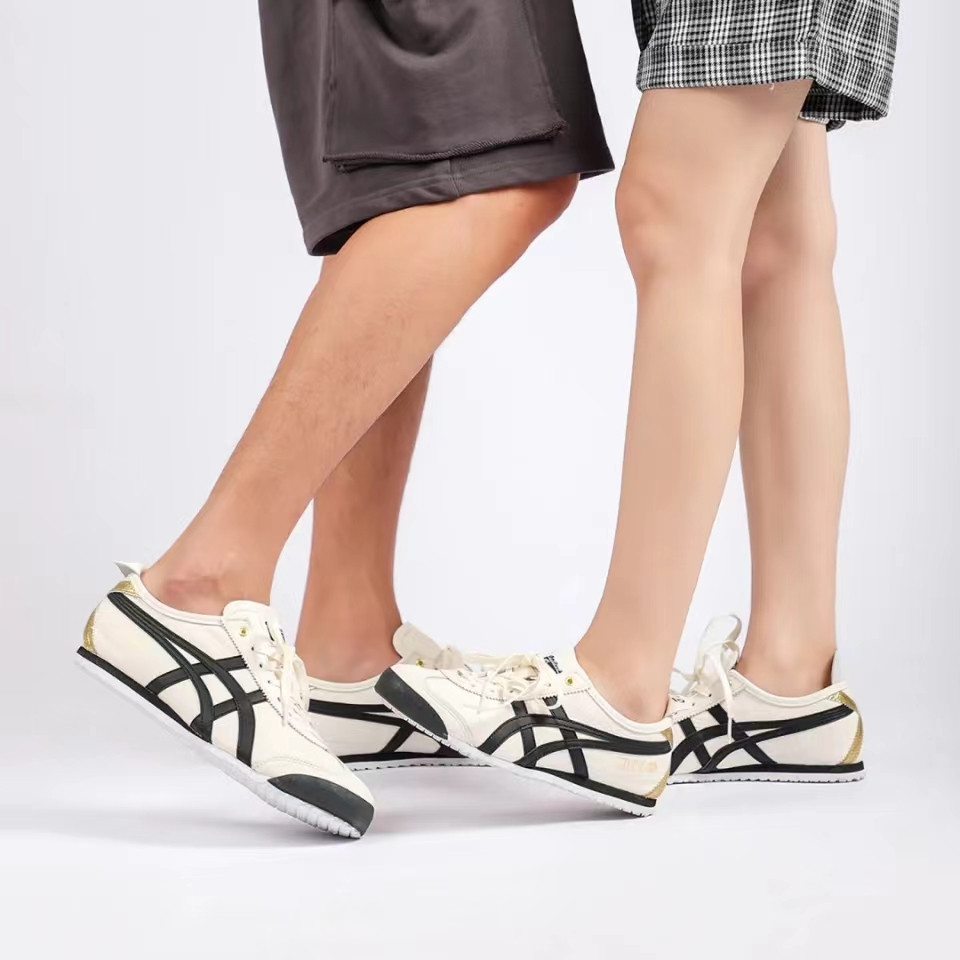 【ของแท้ 100%】Onitsuka Tiger Mexico 66 โอนิซึกะไทเกอร์ Beige/Black 1183B493-100 Low Top Unisex Sneakers