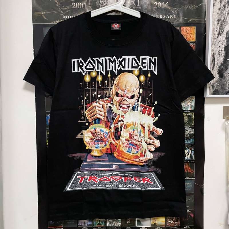 Iron Maiden Iron Maiden Band Thailand นําเข้า Rock Metal เสื้อยืดแขนสั้นผ้าฝ้ายแท้