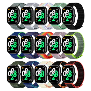 สายรัดไนลอนสำหรับ for Redmi Watch 6 5 4 สายรัดข้อมือแบบยืดหยุ่นแบบนุ่มสำหรับอุปกรณ์เสริม for Mi Band 10 9/8 Pro