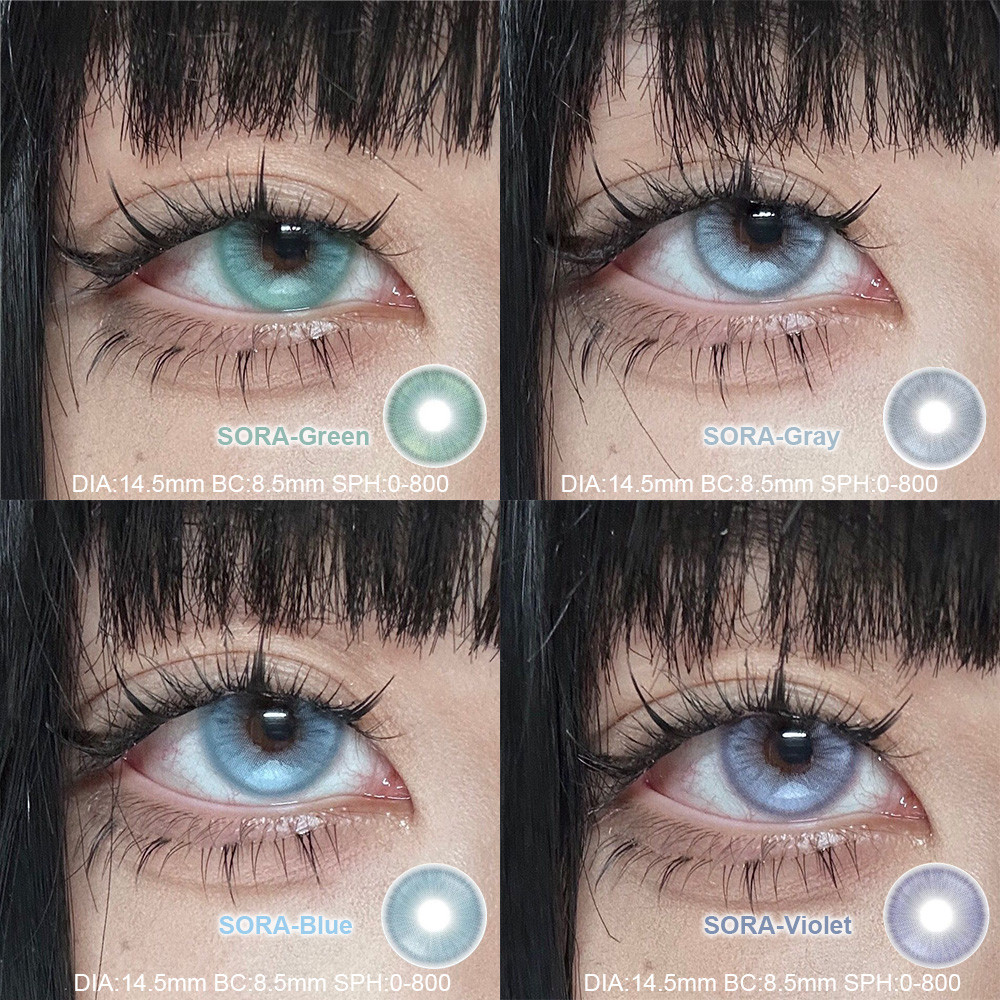 Graded 2 ชิ้น/1 คู่ Watery Color คอนแทคเลนส์ 14.5 มม. Softlens