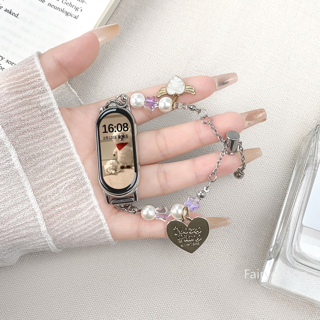 สายคริสตัลมุกใสสําหรับ เสี่ยวหมี่ ไมล์ วงดนตรี 9 8 7 มือโปร 6 5 4 3 สายรัดข้อมือแบบปรับได้สําหรับ ไมล์ วงดนตรี 9 8 คล่องแคล่ว สร้อยข้อมืออุปกรณ์เสริม