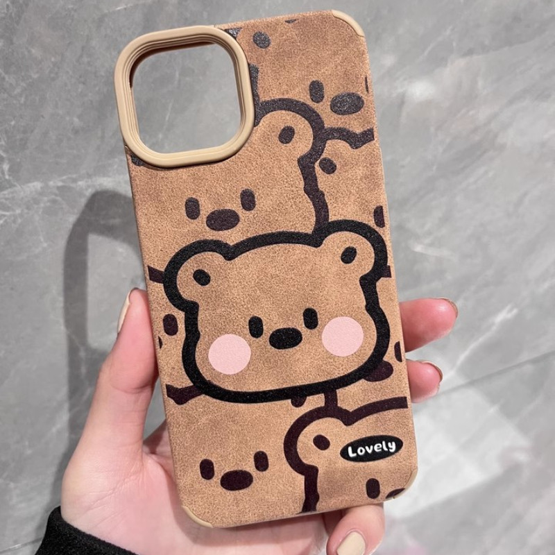หมีน่ารักหัวเคสโทรศัพท์สําหรับvivo V40 Pro V30 Pro V29 V27 V25 Pro S20 Pro X200 Pro Mini X100 X90 X80 Pro iQOO 13 การ์ตูนหนังนิ่มปกฤดูหนาวหนังกันกระแทกปลอกนุ่ม