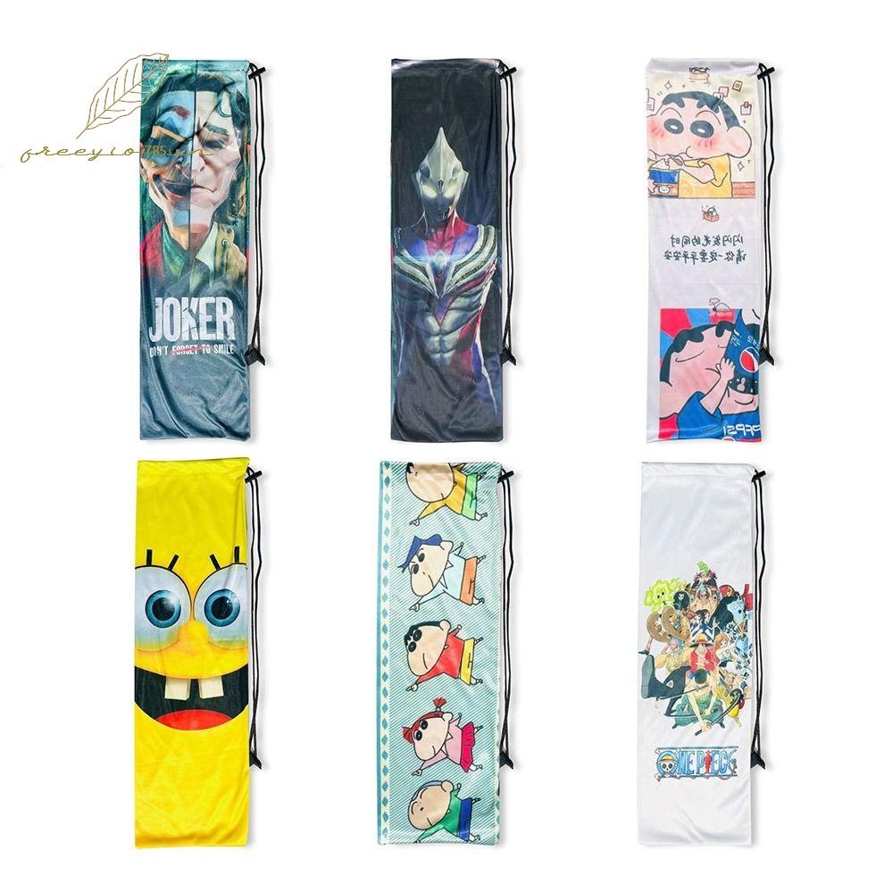 Freeyio785 Racquet Pouch Cover, Crayon Shin-chan One Piece Ultraman Soft ไม้แบดมินตันกระเป๋า, อุปกรณ์แบดมินตันการ์ตูน KT แบบพกพาสวมใส่แขนป้องกัน