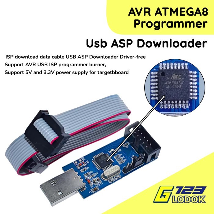 Usbasp USB ASP ISP AVR โปรแกรมเมอร์ USB ATMEGA ATMEGA8 ATMEGA128 ATMEL AVR Downloader Arduino 10 PIN