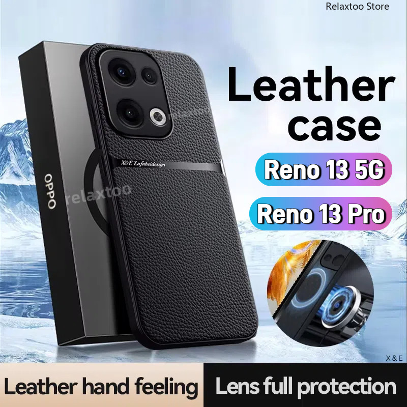 Oppo Reno13 Pro 5G ปลอกหนังหรูหราสําหรับ OPPO Reno 13 Pro F 13Pro 13F Reno13Pro Reno13F 5G ผู้ถือแม่เหล็กเคสโทรศัพท์กันกระแทกป้องกันปกหลังปลอก