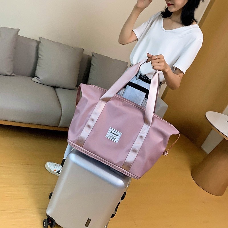 พร้อมส่งจากไทย กระเป๋าเดินทาง V2 มีซิปเพิ่มช่องว่าง กันน้ำ พับเก็บได้ จุของได้เยอะ พกพาง่าย สะดวก