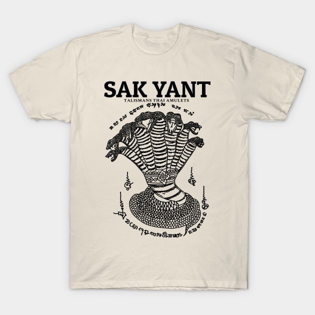 💗พร้อมส่ง💘THAILAND SAK YANT T-SHIRT แขนสั้นผ้าฝ้าย สไตล์ไทย T2 สามารถสวมใส่ได้ทั้งชายและหญิง