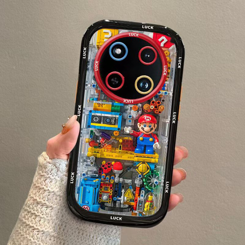 สําหรับ Honor X9D X9C กรณี Honor 200 Pro Building Blocks Mario เคสโทรศัพท์ใหม่ Drop-proof อินเทอร์เน็ตคนดังรวมทุกอย่างป้องกันกรณีหรูหรา ราคา ถูกที่สุด ดีลบีเคเค แกลเลอรีภาพที่ 3