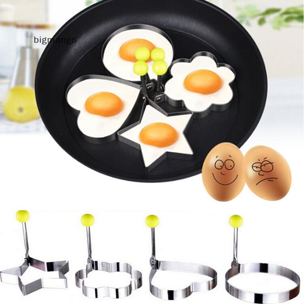 [bigmango] เครื่องมือครัวทําอาหารสแตนเลสทอดไข่ Shaper แหวนแพนเค้ก Mould แม่พิมพ์สต็อกใหม่