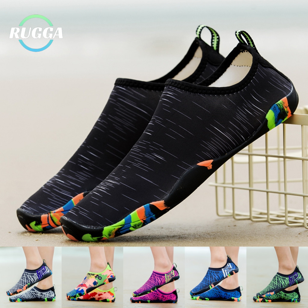 RUGGA รองเท้าชายหาด Unisex รองเท้าว่ายน้ํา Aqua รองเท้าดําน้ํารองเท้าท่องรองเท้า Barefoot รองเท้า Wa