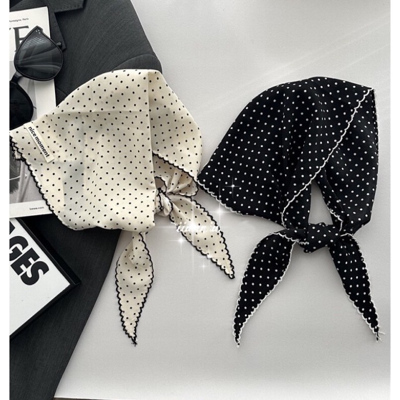 ผ้าโพกหัว เทรนฮิต ลายจุด มาใหม่ พร้อมส่ง