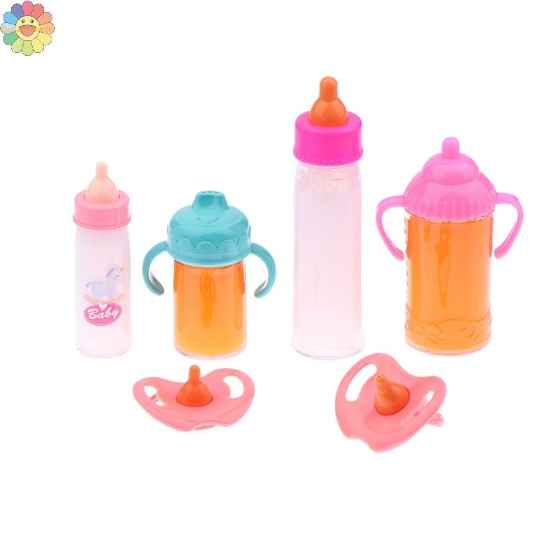GOGO 1 ชุด Baby Care ของเล่นเด็กตุ๊กตาขวดนมชุดรถเข็นเด็กนมและขวดน้ําผลไม้ Pacifier Prop สําหรับตุ๊กตาเด็ก TH