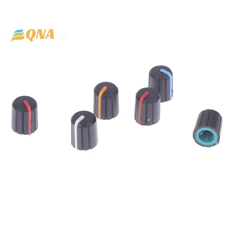 [QNA] 10 ชิ้นยางนุ่มครึ่งเพลาลูกบิด Potentiometer ลูกบิด 180 องศา D-Shaped Knob ใหม่