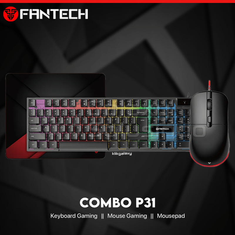Fantech P31 3in1 Gaming Kit Combo - คีย์บอร์ด + เมาส์ + แผ่นรองเมาส์