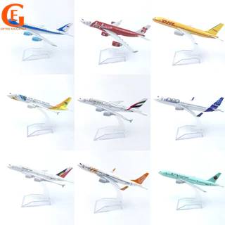 โมเดลเครื่องบินโลหะ Diecast Airbus A320 A380 Boeing 737 747 Concord สายการบิน Air France British Airways โมเดลจำลอง ของเล่นและของตกแต่ง