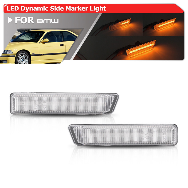สําหรับแบบไดนามิก Led Side Marker Blinkers สําหรับ BMW 3Series E36 Coupe Limousine Cabrio Compact To