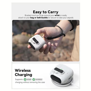 ล็อคหูฟังสําหรับ Airpods 4 Anc Pro 2 3 1 Pro2 Airpod Case ฝาครอบเอียร์บัดแม่เหล็กพร้อมเชือกเส้นเล็กปลอกกันกระแทก