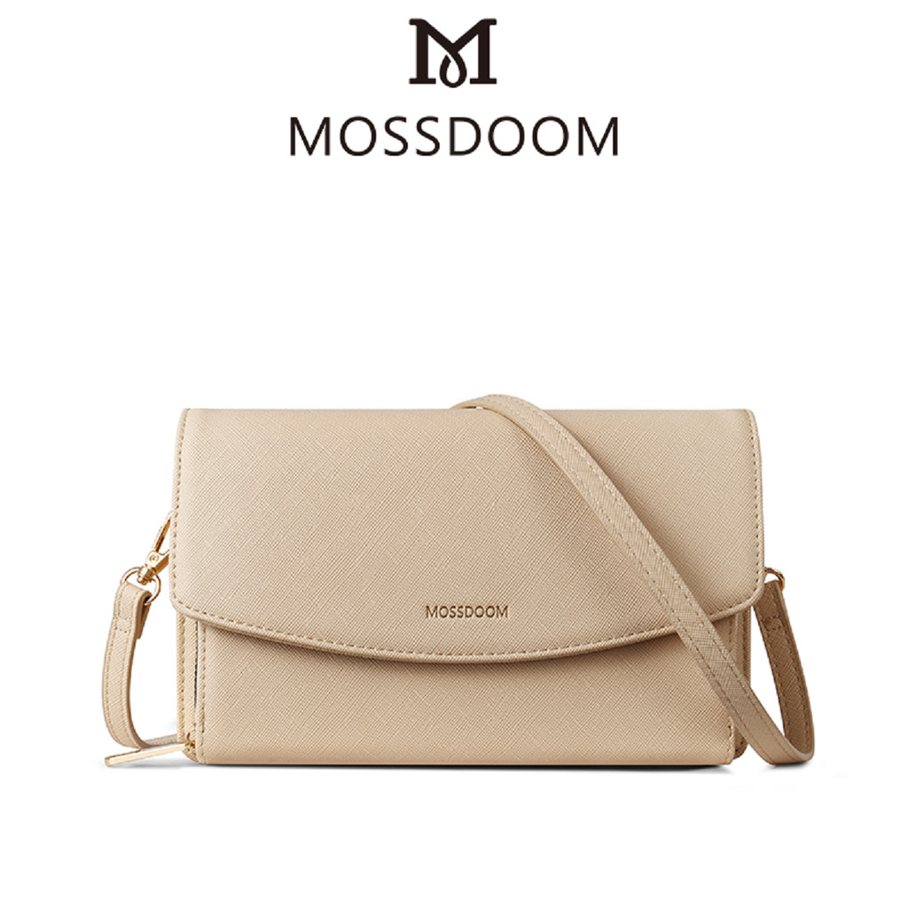 MOSSDOOM Eve Bag กระเป๋าลําลองสะพายไหล่สําหรับผู้หญิง  เรียบง่าย สายปรับระดับได้