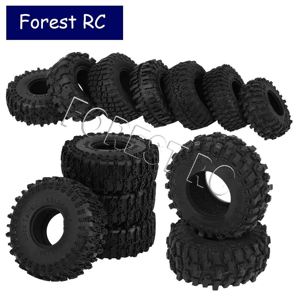 4 ชิ้น 1.0 นิ้วยางนุ่มล้อยาง 51/55/57/63 มม.สําหรับ 1/18 TRX-4M TRX4M 1/24 Axial SCX24 RC Crawler รถอะไหล่อัพเกรด