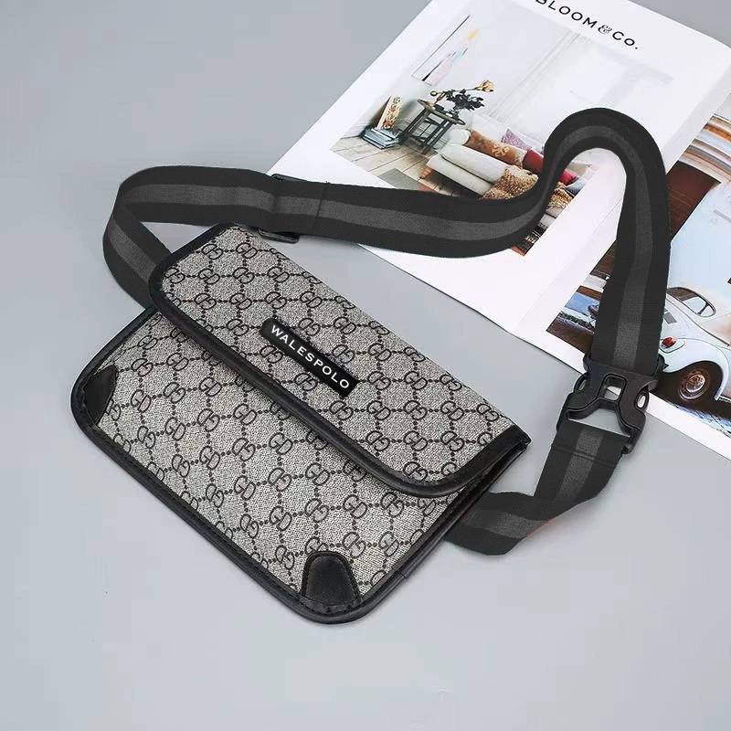 กระเป๋า สะพายข้าง crossbody bag ผู้ชาย กระเป๋าสะพายข้าง Fashion bag สไตล์สปอร์ต หนัง PU ของขวัญวาเลนไทน์ผู้ชาย