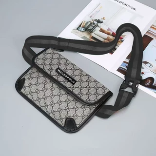 กระเป๋า สะพายข้าง crossbody bag ผู้ชาย กระเป๋าสะพายข้าง Fashion bag สไตล์สปอร์ต หนัง PU ของขวัญวาเลนไทน์ผู้ชาย