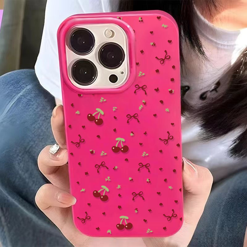 สำหรับ iPhone 16 Pro Max เคส ไอโฟน สีดำมันTPUซอฟท์เคส กันกระแทกกล้องป้องกัน โบว์ดอกไม้ เข้ากันได้กับ 14 13 12 Pro 11... - รูปที่ 5