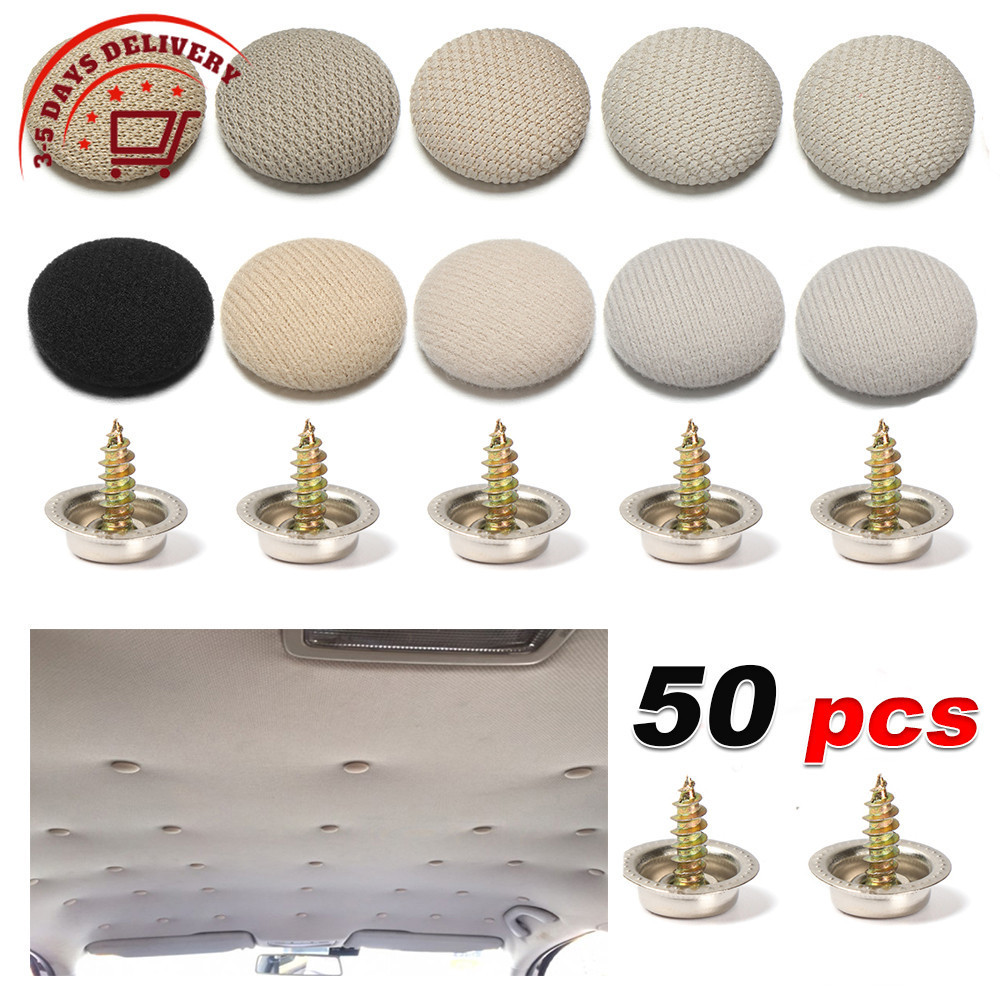 [3-5 วันมาถึง]Universal Auto Rust-Proof Fastener - Headliner ผ้าเพดาน Rivets Retainer - เหมาะกับยานพาหนะส่วนใหญ่ Care - ภายในรถหลังคายึดหัวเข็มขัด , 10/30/50 ชิ้น