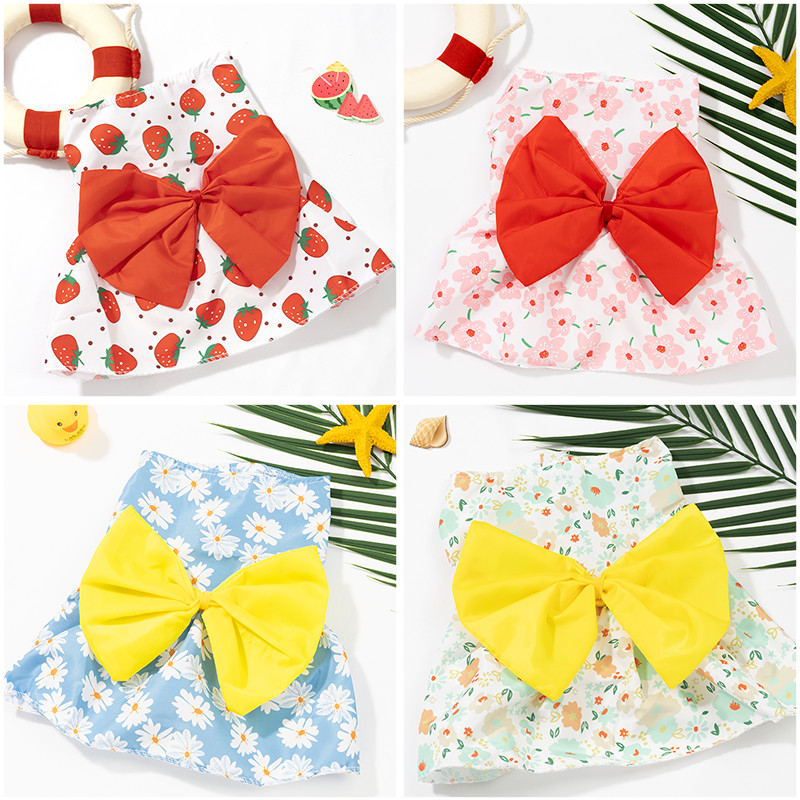 源头宠物裙子狗狗服装小狗印花卡通可爱公主裙猫咪夏季衣服Source pet dress, dog clothing, dog print card20250509