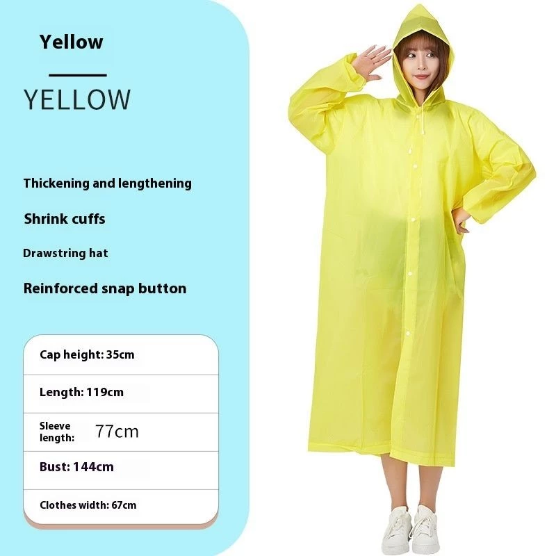 Ruo Bei Xuan เสื้อกันฝนกันน้ําที่ทนทานพร้อมฮู้ดและแขนเสื้อแบบปรับได้ thumbnail 10