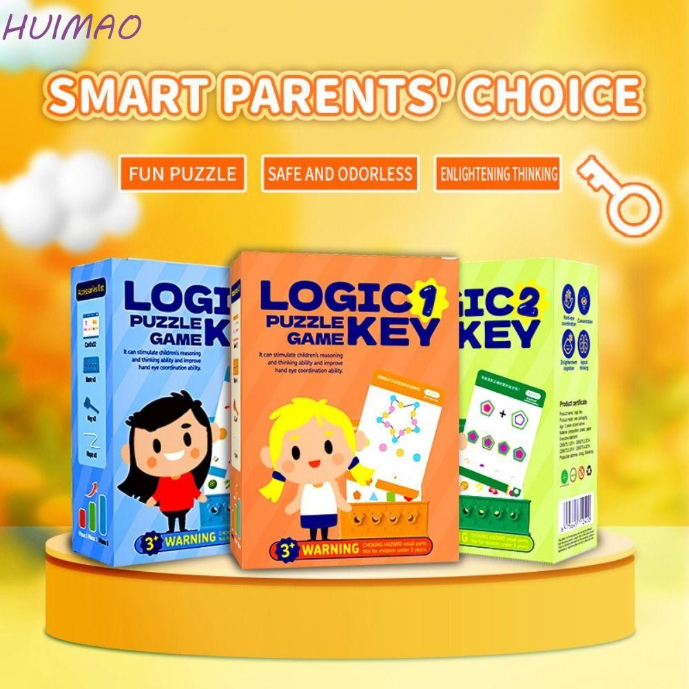 HUIMAO ภาษาอังกฤษ Logic Key เกมปริศนา, Early Educational Matching Game Logic Key Thinking Training, ของเล่นเสริมจินตนาการ 3D Montessori มัลติฟังก์ชั่น Key Thinking Puzzle ของเล่นเด็ก