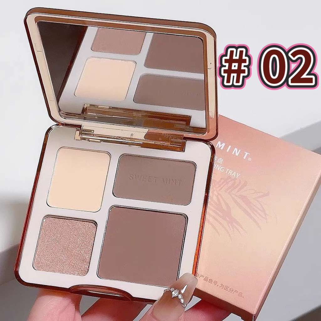 กล่องเหลือง ไฮไลท์และคอนทัวร์พาเลต คอนทัวร์เฉดดิ้งและไฮไลท์ ไฮไลท์หน้าพุ่ง สวยเป๊ะ สีธรรมชาติ H-873 - รูปที่ 2