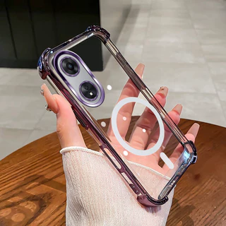 กันกระแทก Case สําหรับ OPPO A18 A38 A98 5G เคสโทรศัพท์ 2025 ใหม่การออกแบบแม่เหล็กความงามกรณี SZ15