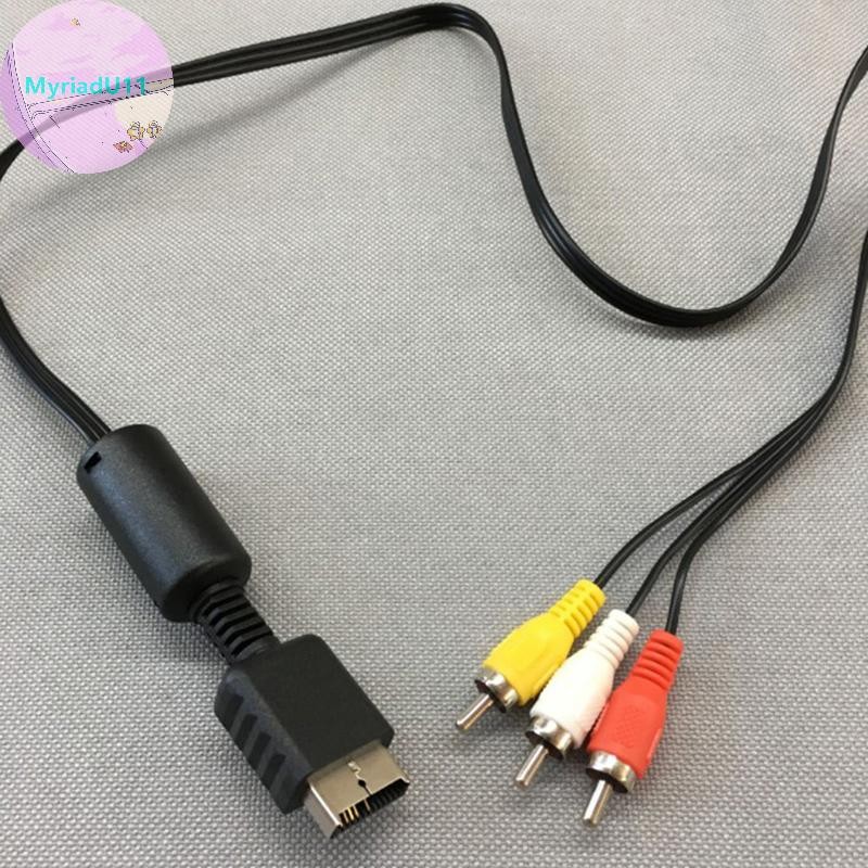 MyriadU AV วิดีโอสายทีวีวิดีโอสเตอริโอสาย A/V, สําหรับ PS1 เสียงวิดีโอสายไฟสําหรับ 1/2/3 TH