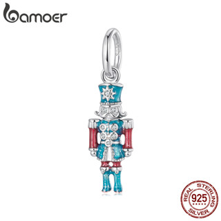 Bamoer 925 เงินสเตอร์ลิง Charm Nutcracker จี้ DIY สําหรับสร้…
