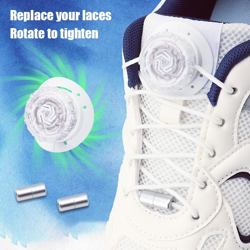 ติดตั้ง Simple Swivel Buckle Shoe Laces เชือกผูกรองเท้าอัตโนมัติโดยไม่ต้องผูกเชือกหนารองเท้าผ้าใบเทนนิสเชือกผูกรองเท้ารองเท้าอุปกรณ์เสริม