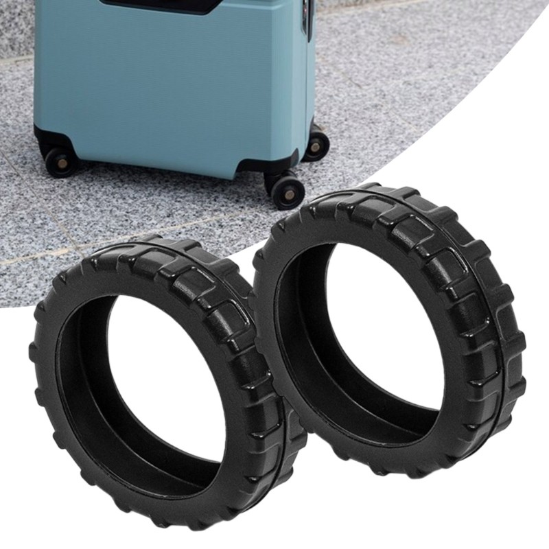 BDW 8 ชิ้นนํากลับมาใช้ใหม่กระเป๋าเดินทางล้อซิลิโคนป้องกันล้อป้องกันเสียงรบกวนรอยขีดข่วน Fit Most Spi