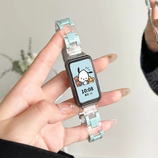 Candy สีเรซิ่นสําหรับ Huawei Band 11/11 Pro/10/9/8 สายรัดข้อมือโปร่งใสเปลี่ยนฝาครอบ