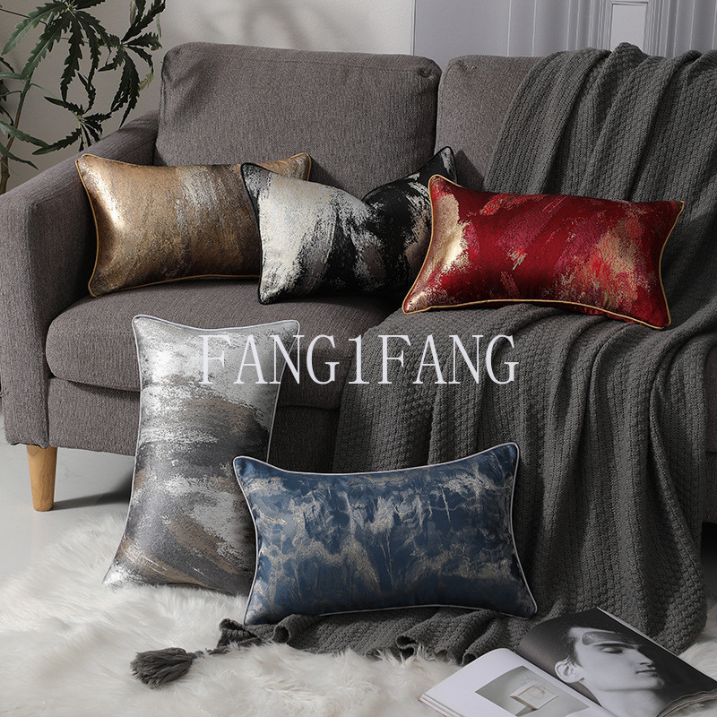 ปลอกหมอนอิงโพลีเอสเตอร์สีเทา 45x45 ซม./12*20iCh โมเดิร์นโยนหมอนตกแต่งเบาะบ้านสําหรับโซฟาปลอกหมอนเตียง