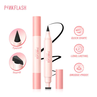 อายไลเนอร์กันน้ำติดทนนาน 2 ชิ้น PINKFLASH Seal Silkworm Eyeliner เครื่องสำอางสำหรับดวงตา ปากกาอายไลเนอร์แบบน้ำ