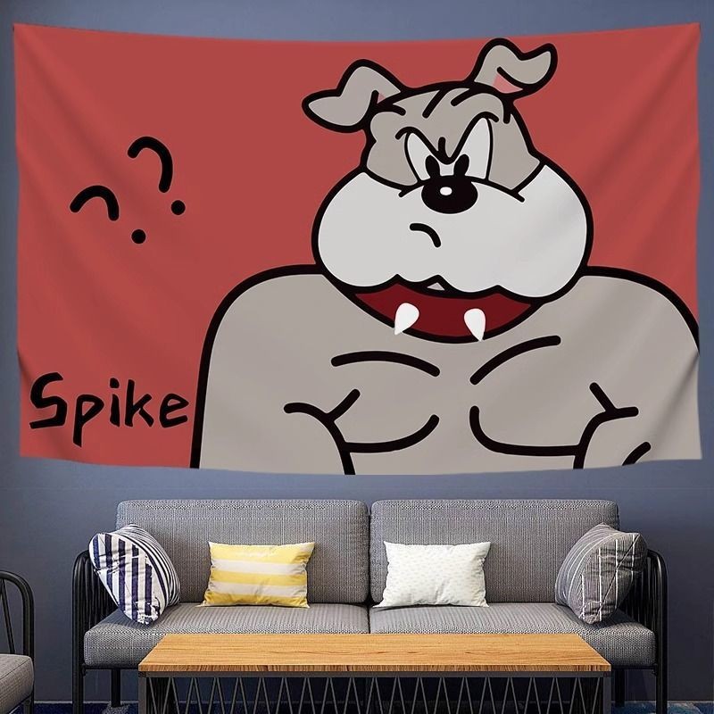 ผ้าแขวนการ์ตูนทอมและเจอร์รี่ การ์ตูนอนิเมะ ตกแต่งห้องนอน ผ้าคลุมเตียง โปสเตอร์สด ตกแต่งพื้นหลัง - รูปที่ 5